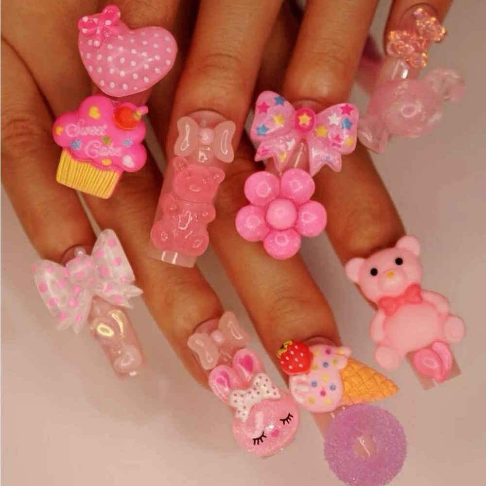 “Ice candy” press on nails